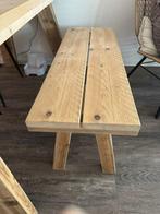 Steigerhouten bankje /bijzettafel/sidetable, Ophalen, Gebruikt, 100 tot 150 cm, 25 tot 50 cm