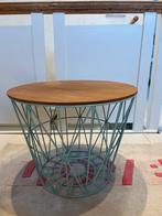 Mintgroen Walnoot Bijzettafeltje ferm living - Gebruikt, Minder dan 45 cm, Minder dan 55 cm, Gebruikt, Rond