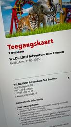 Wildlands Adventure Zoo Emmen 3x, Tickets en Kaartjes, Drie personen of meer