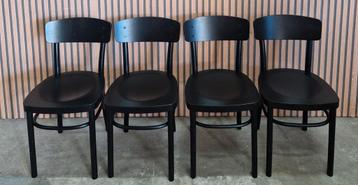 6 x Ikea Idolf cafestoelen zwart houten cafe bistro stoelen beschikbaar voor biedingen