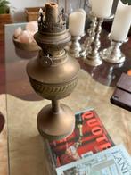 Koperen antieke petroleum lamp, Ophalen, Zo goed als nieuw, Minder dan 50 cm