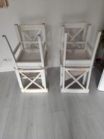 GRATIS Eetkamerstoelen met Kussens, Huis en Inrichting, Stoelen, Gebruikt, Wit, Ophalen of Verzenden, Landelijk
