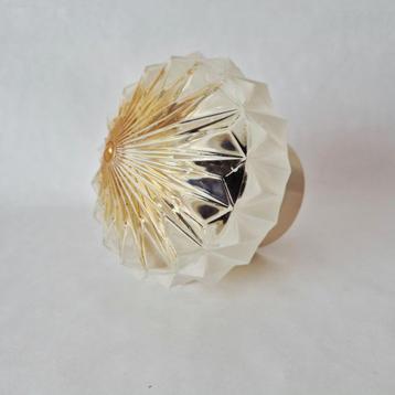 Glazen plafondlamp uit de jaren 60 in Art Deco stijl | Vinta beschikbaar voor biedingen