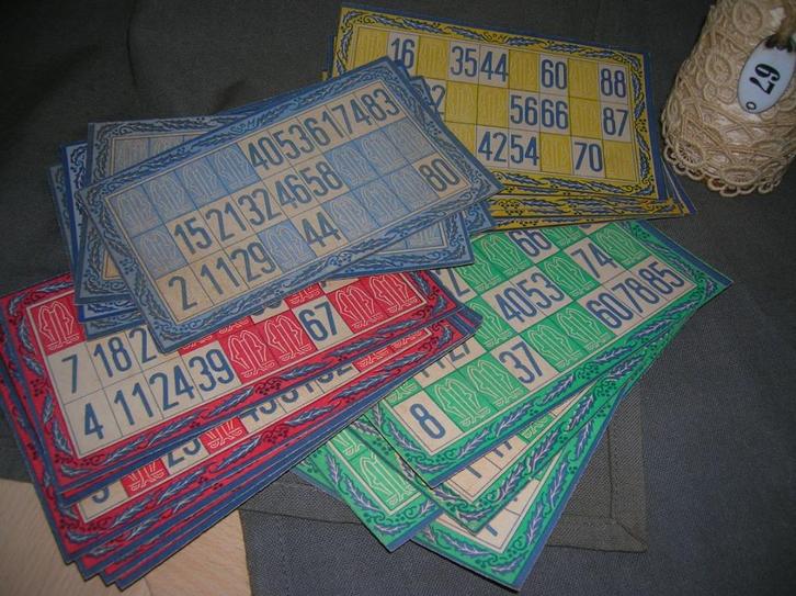 24 oude kienkaarten karton, Antiek en Kunst, Curiosa en Brocante, Ophalen of Verzenden