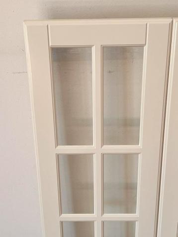 2x Ikea Bodbyn deurtjes met glas, 30x100 cm, zgan - afbeelding 4