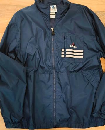 Vintage Adidas Jas - Blauw beschikbaar voor biedingen
