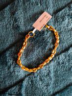 Stalen goldplated schakelarmband voor dames, Ophalen of Verzenden, Nieuw, Goud, Staal