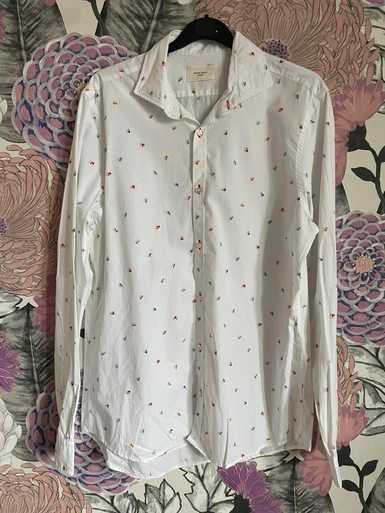 Seven  dials heel tof overhemd net ijsjes maat xl, Maat 46/48 (XL) of groter, Ophalen of Verzenden, Zo goed als nieuw, X