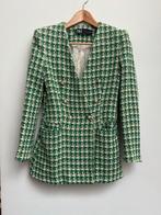 Zara Tweed Blazer Groen Maat S, Ophalen of Verzenden, Zo goed als nieuw, Jasje, Maat 36 (S)
