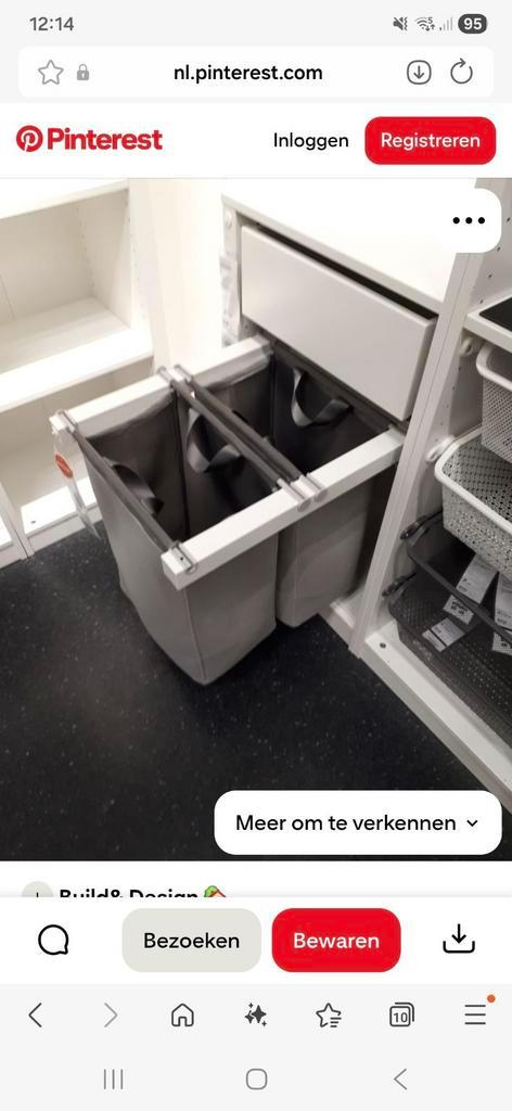 Pax kast wasmand, Huis en Inrichting, Kasten | Kledingkasten, Zo goed als nieuw, Minder dan 100 cm, 50 tot 100 cm, 25 tot 50 cm