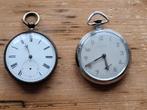 Twee vintage zakhorloges, Sieraden, Tassen en Uiterlijk, Horloges | Antiek, Overige merken, Zakhorloge, Staal, 1930 tot 1960
