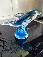 Glazen dolfijn met babys, Antiek en Kunst, Antiek | Glas en Kristal, Ophalen of Verzenden