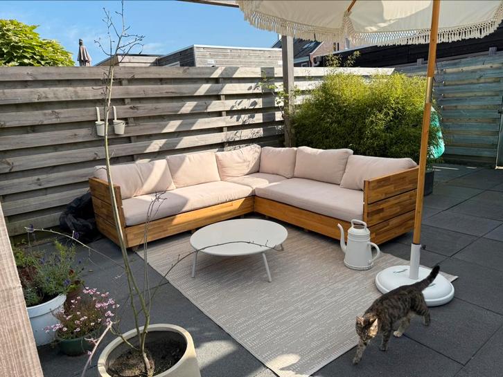 Loungeset Ciro Karwei, Tuin en Terras, Tuinsets en Loungesets, Gebruikt, Loungeset, Hardhout, Bank, Ophalen