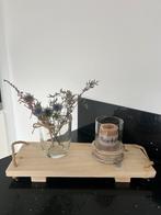 houten dienblad met handvatten van touw., Huis en Inrichting, Woonaccessoires | Dienbladen, Ophalen of Verzenden, Nieuw, Rechthoekig