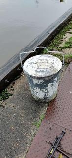 Zinken vuilnisemmer, Ophalen, Gebruikt, Metaal, 50 tot 75 cm