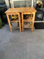 Ikea BEKVÄM Keukentrolley - Osmo behandeld, Ophalen, Gebruikt, Vierkant, Hout