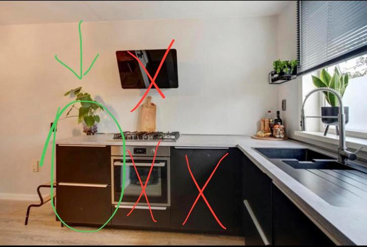 2x Inbouwonderkast 60cm donkerbruin +4 Maximera lades, Huis en Inrichting, Keuken | Keukenelementen, Zo goed als nieuw, Minder dan 100 cm