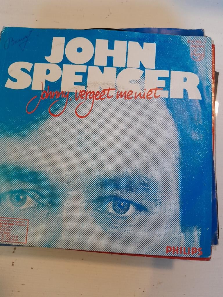 John spencer 7inch johnny vergeet me niet, Ophalen of Verzenden, Zo goed als nieuw, Nederlandstalig