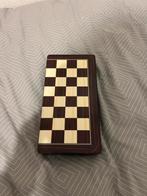 Schaakbord met Backgammon, Een of twee spelers, Ophalen of Verzenden, Zo goed als nieuw, Reisspel