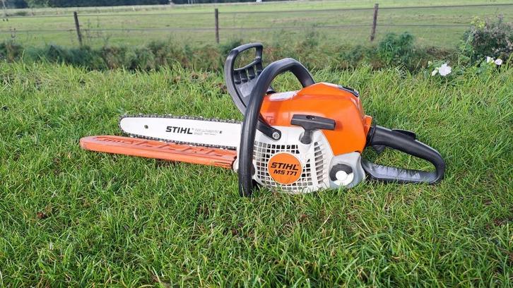 Stihl ms 171 kettingzaag benzine., Tuin en Terras, Hand-tuingereedschap, Gebruikt, Ophalen of Verzenden