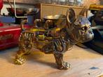 Steampunk Bulldog beeldje Dit mooie goudkleurige beeldje, Ophalen of Verzenden, Zo goed als nieuw, Dier