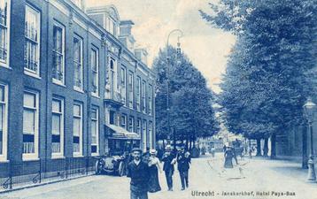 Utrecht - Janskerkhof Hotel Pays Bas auto 1907 Cyanotypie beschikbaar voor biedingen