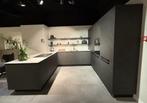 luxe Häecker keuken Marmerlook showroomkeuken, Ophalen, U-keuken, Zwart, Nieuw