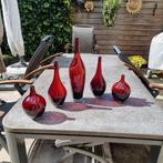 5 Rode Vazen - IKEA Design, Ophalen, Minder dan 50 cm, Rood, Glas