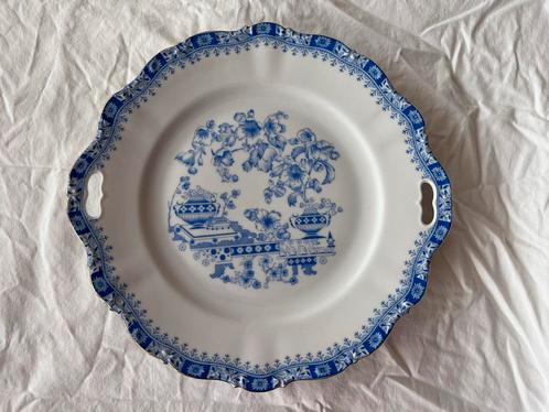 Porseleinen vintage serveerschaal Seltmann Weiden, wit/blauw, Antiek en Kunst, Antiek | Schalen, Ophalen of Verzenden
