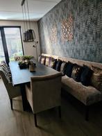 Prachtige Eethoekset met Bank en Stoelen, Ophalen, Zo goed als nieuw, Modern, 4 tot 6 stoelen