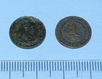 Nederland - halve cent 1884 - ZF, l. randschade beschikbaar voor biedingen