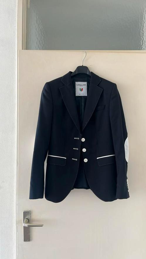 Cavallaro Napoli damesblazer, Kleding | Dames, Jasjes, Kostuums en Pakken, Zo goed als nieuw, Jasje, Maat 36 (S), Blauw, Ophalen of Verzenden