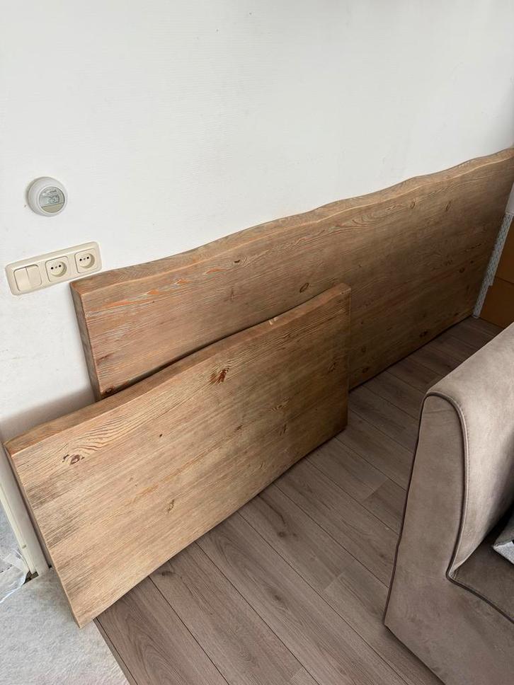Boomstam Eettafel & Salontafel Set, Huis en Inrichting, Tafelonderdelen, Gebruikt, Tafelblad, 150 tot 200 cm, 50 tot 100 cm, Rechthoekig