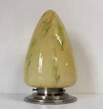 Vintage Art Deco Menhir plafondlamp gemarmerd luxe armatuur, Ophalen of Verzenden, Zo goed als nieuw, Glas, Art deco