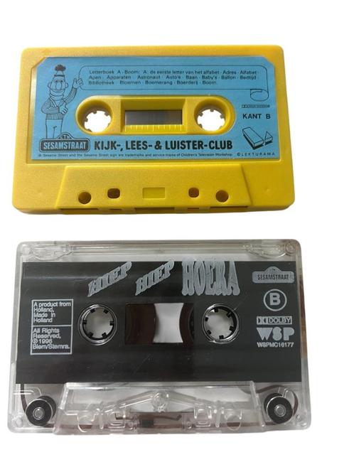 2x SESAMSTRAAT muziekbandje jaren 90 Bert Ernie, Cd's en Dvd's, Cassettebandjes, Gebruikt, Origineel, Nederlandstalig, 2 t/m 25 bandjes