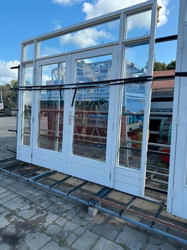 Kozijn met openslaande deuren | hardhout kozijn | 286x259, Doe-het-zelf en Verbouw, Kozijnen en Schuifpuien, Gebruikt, Deurkozijn