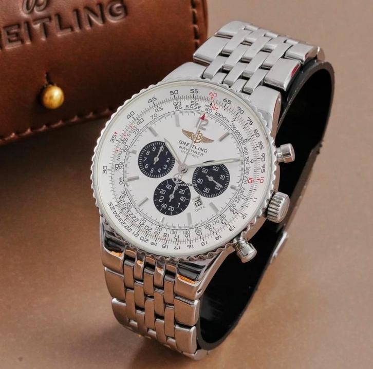 Breitling Navitimer Heritage A35340 Panda, Sieraden, Tassen en Uiterlijk, Horloges | Heren, Gebruikt, Polshorloge, Breitling, Staal