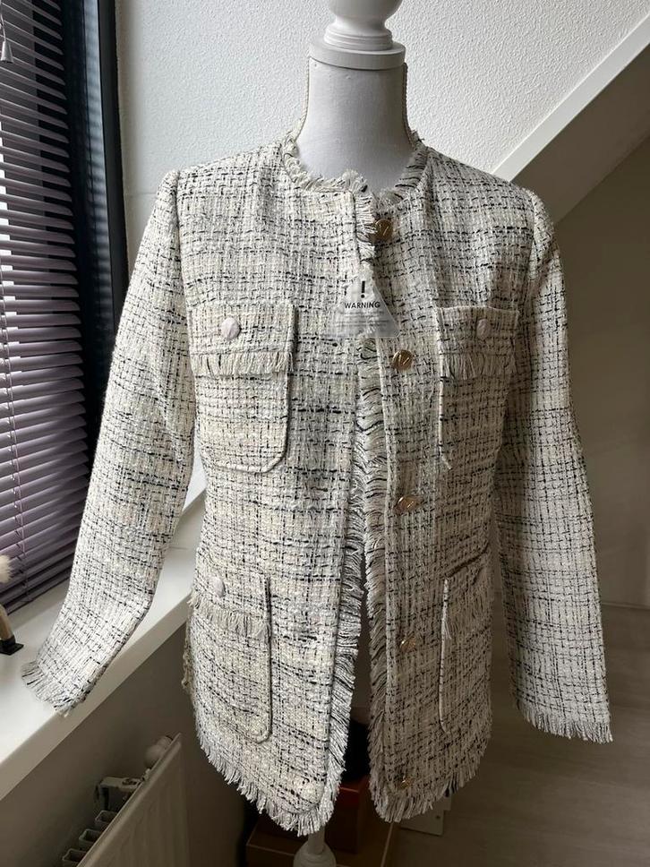 Nieuwe Josh V boucle Carolien blazer XS, Kleding | Dames, Jasjes, Kostuums en Pakken, Nieuw, Jasje, Maat 34 (XS) of kleiner, Beige