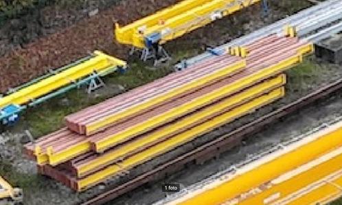 72 m HEA 320 kraanbaan met strip 50x30 mm, Doe-het-zelf en Verbouw, Metalen, Gebruikt, IJzer, Ophalen