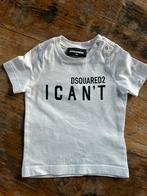 DSQUARED2 shirtje wit met zwarte letterprint mt 74