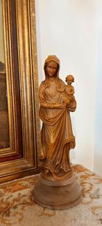 Prachtig gedetailleerd Mariabeeld met kindje Jezus op de arm, Antiek en Kunst, Ophalen of Verzenden