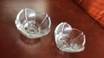 Glazen kandelaars 2 x, Antiek en Kunst, Ophalen of Verzenden