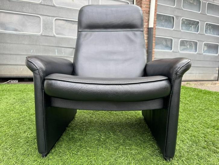 Fauteuil De Sede Ds 50 zwart relax buffel leren stoel, Huis en Inrichting, Fauteuils, Zo goed als nieuw, Hout, Leer, Stof, 50 tot 75 cm