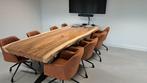Boomstam tafel en stoelen, Huis en Inrichting, Tafels | Eettafels, Ophalen, 100 tot 150 cm, 200 cm of meer, Zo goed als nieuw