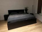 Malm bed 180x200cm, Ophalen, Zwart, Tweepersoons, Zo goed als nieuw