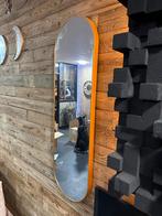 Ovale Spiegel met Oranje Rand - 100x30cm, Minder dan 50 cm, -, 100 tot 150 cm, -