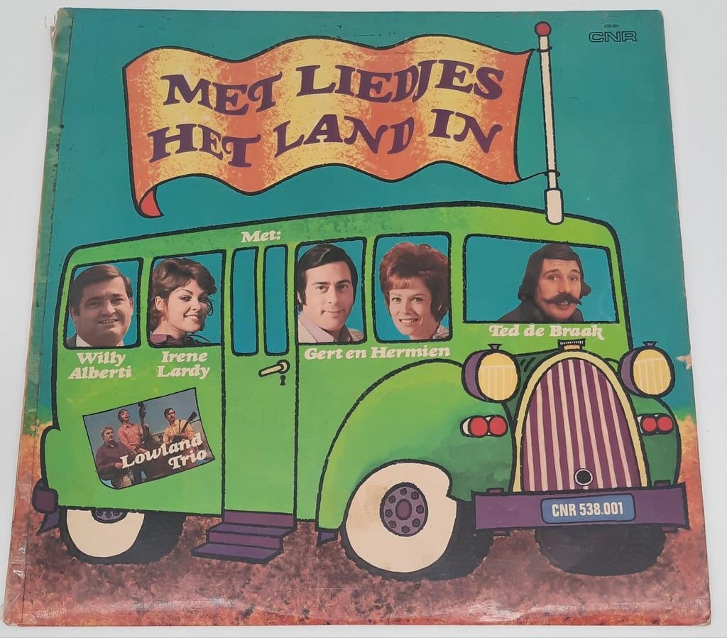 Met Liedjes het land in vinyl LP, Ophalen of Verzenden, Gebruikt, 12 inch, Levenslied of Smartlap