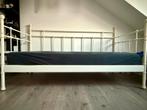 Bedbank 90x200 met pocketvering matras + dekbed, Ophalen, 90 cm, Eenpersoons, Zo goed als nieuw
