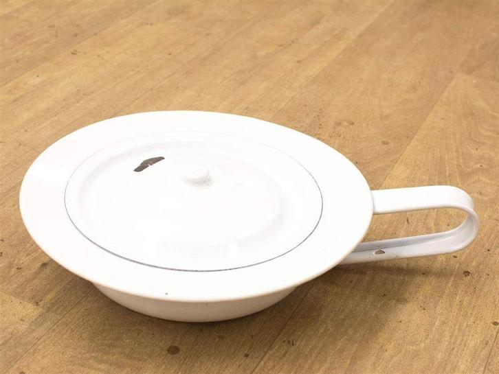 emaille steek met deksel 23761, Diversen, Verpleegmiddelen, Gebruikt, Ophalen of Verzenden