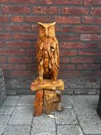 Decoratief uil houtsnijwerk, Tuin en Terras, Ophalen, Zo goed als nieuw